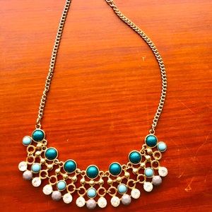 BUNDLE TO SAVE ✨ Gold & Blue Statement Necklace